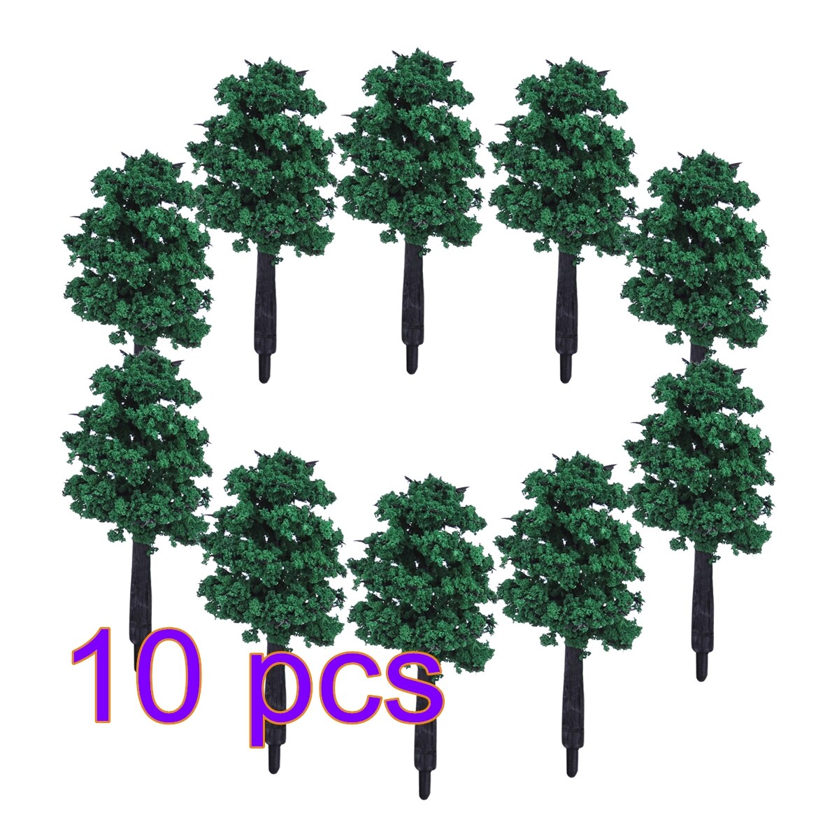 4/5/6/7/9/11/15 Cm Sandboxie Model Trees Micro Landscape Decoration For Roadsides - Green: 100pcs 6cm