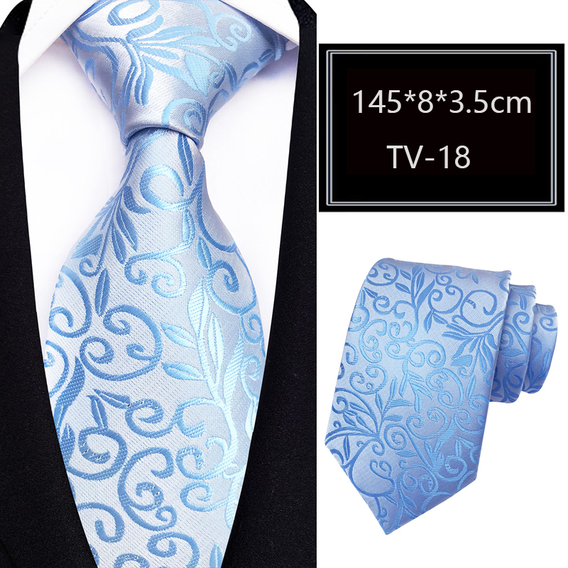 8CM Mens Necktie Stripes Floral Ties For Man Groom Jacquard Woven Neck Tie For Business Wedding Party: MULTI