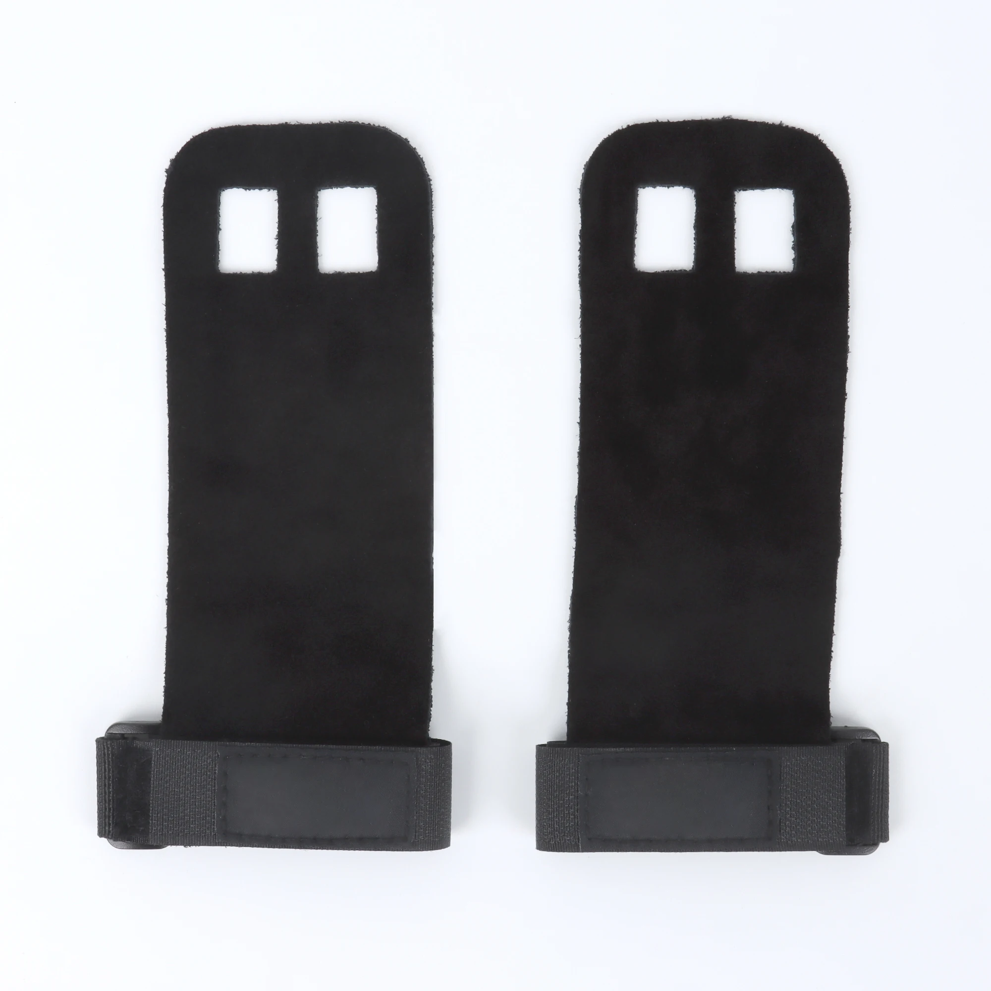 Gants de musculation Crossfit pour gymnastique, poignée en cuir synthétique, protection de la paume pour barre de traction, haltère: Black / S