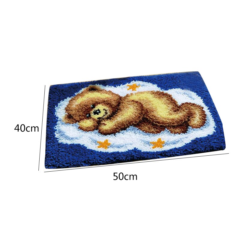 Tecknad björn diy segment broderimaterial spärrkrok hantverk matta broderi spärrkrok mattsatser doe het själv levererar