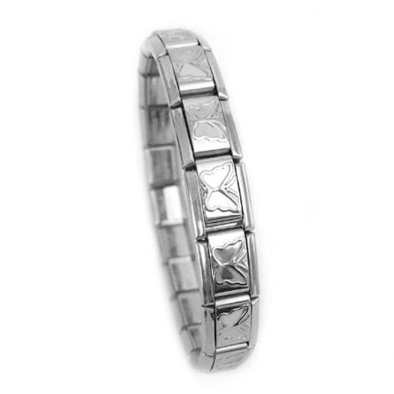 Youvelst-pulsera de módulo personalizado, Itanlian brazalete elástico, de acero inoxidable, a la: Bronce antiguo plateado