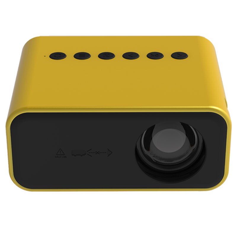 YT500 Mini Projector Led Home Theater Video Ondersteunt Usb Audio Draagbare Home Media Speler Kids Voor Home Office: Yellow / uk plug