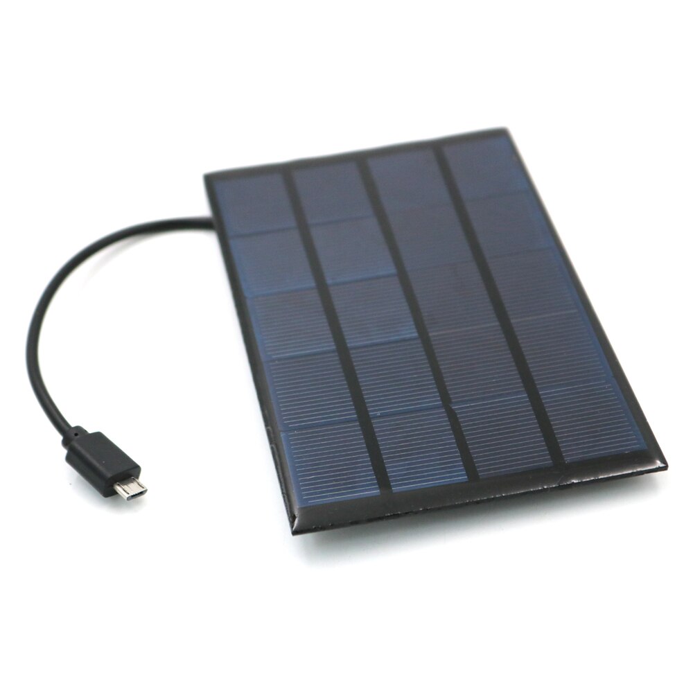 2w 5v solceller mikro usb android solcellepanel lader rute rask diy utendørs batteri polysilicon bærbar reisetavle
