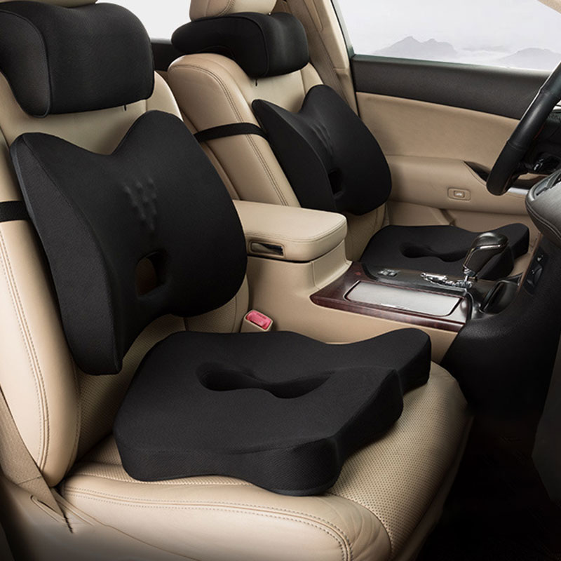 Zitkussen voor auto, kantoor, orthopedisch stuitje, ischias, verlichting van lage rugpijn, premium traagschuim massagestoelkussen