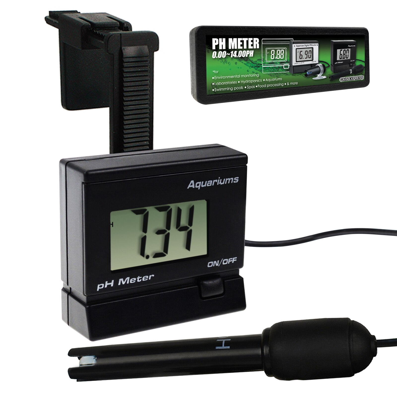 Digital pH Monitor Meter ATC 0~14.00pH Replaceable Electrode Probe Mini Portable Water Monitoring Tester Kit