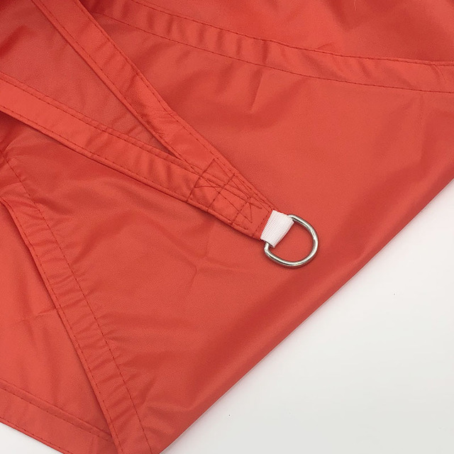 Tewango 2 mx 2 mx 2m trekantet solsejl sejl polyester vandtæt anti-uv anwings udendørs gårdhave have swimmingpool skyggenet: Rød