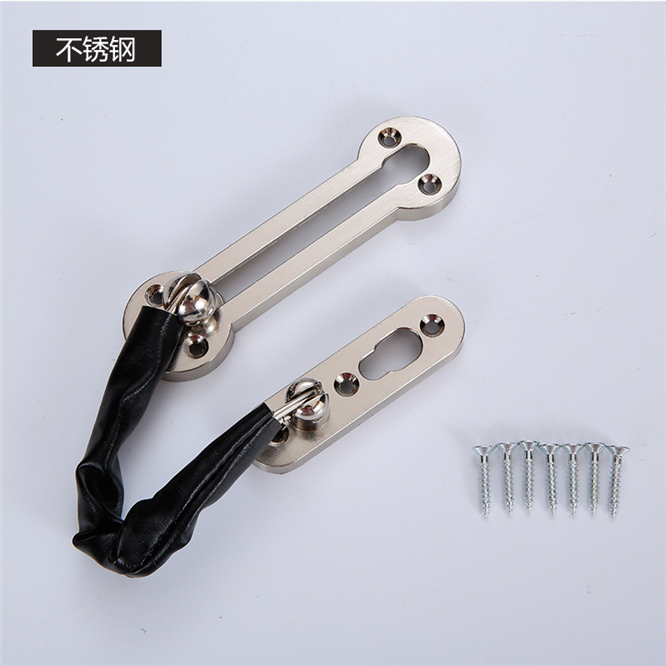 Stainless steel Lock Chain Door Safety Lock Door Bolt Latch Security Peep Bolt Lock Cabinet Latches DIY Home Hotel Security Tool: silver