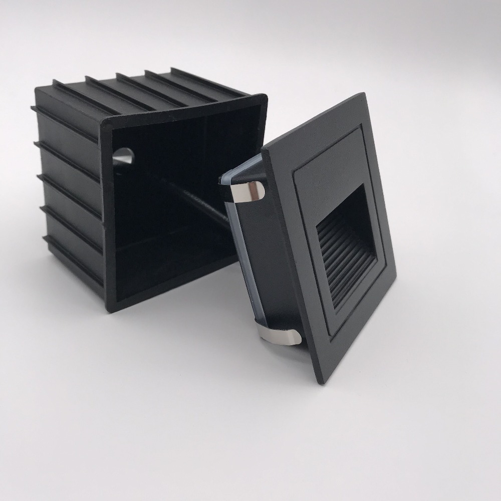 3W Outdoor Led Step Light IP65 Aluminum Embedded Staircase Corner Lamp Waterproof Recessed Wall Stair Lamp Footlight OS