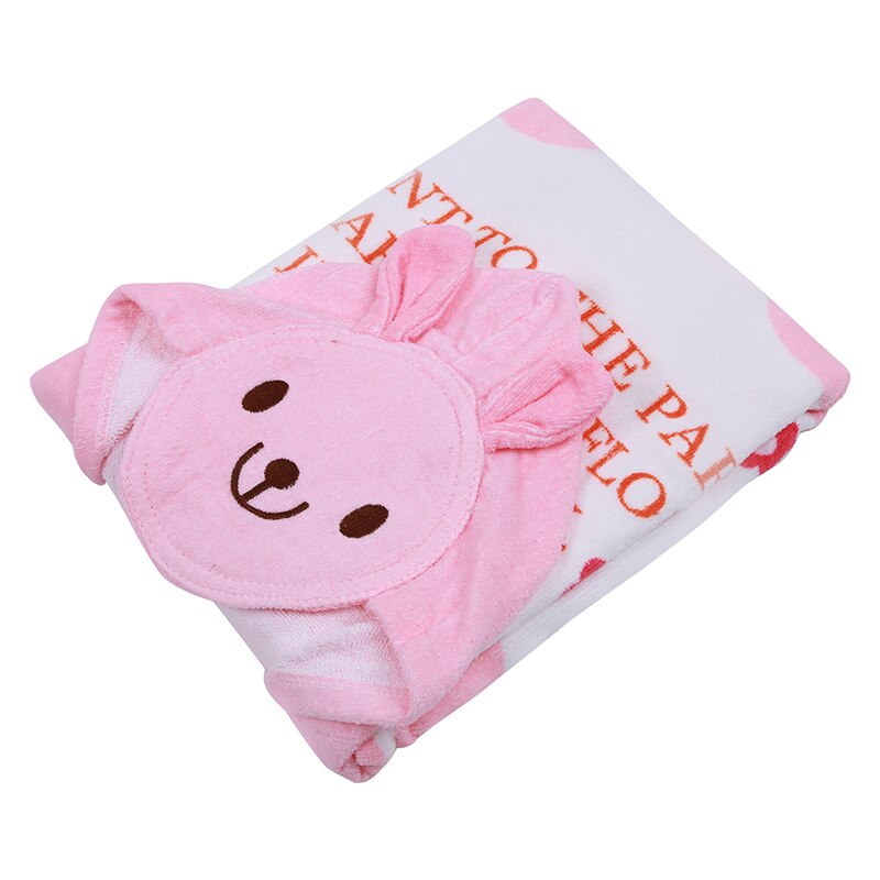 100% coton bébé robe de plage enfant peignoir serviettes de plage Cape infantile dessin animé Animal à capuche bébé serviette de bain (lapin)
