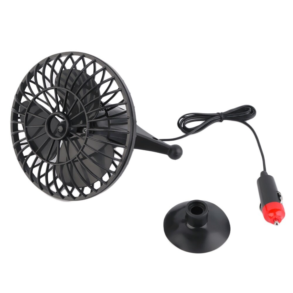 Zomer 12V Aangedreven Mini Auto Vrachtwagen Voertuig Cooling Fan Lucht Auto Zuignap Fan 4 Inch