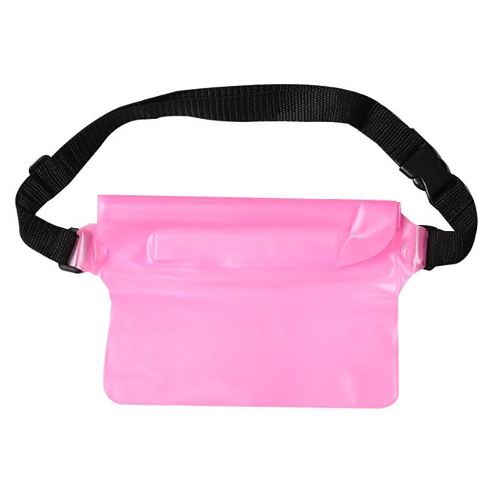 Schwimmen Wasserdichte Treiben Tasche Mini Tauchen Taille Pack Schulter Tasche Telefon Kamera Schützen Unterwasser Sport Taschen Abdeckungen fallen: Rosa