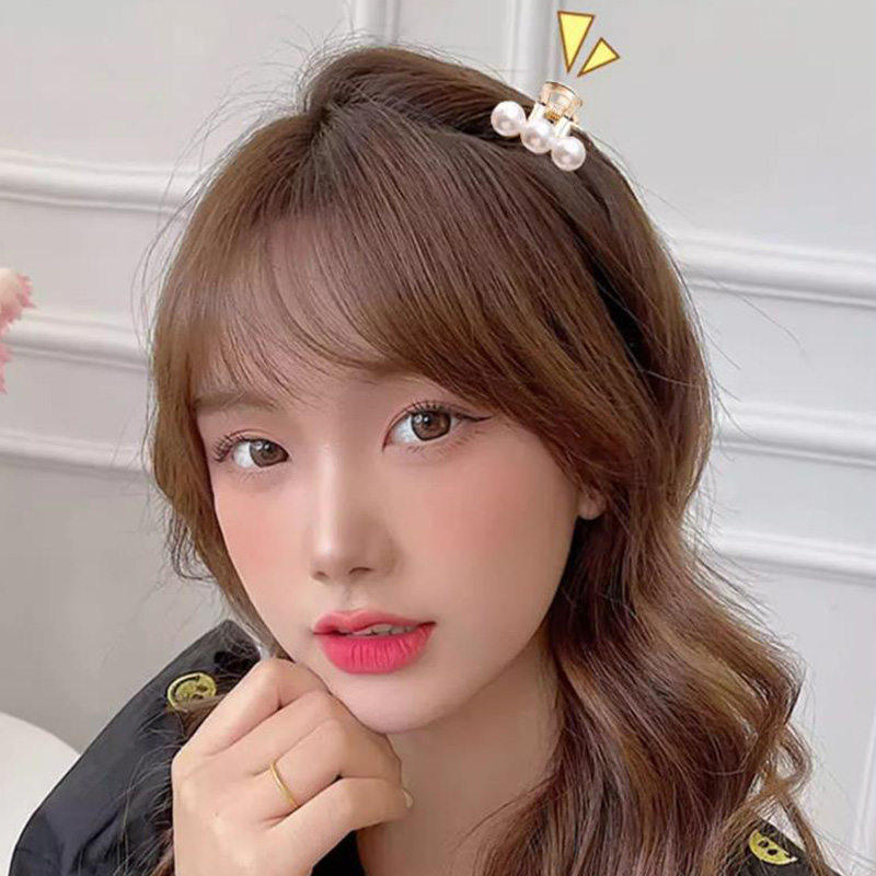 6/8/10 unids/set pequeñas perlas de diamantes de imitación pinzas de pelo de Metal geométricas para mujeres niñas dulces Mini pinzas para el cabello horquillas accesorios para el cabello