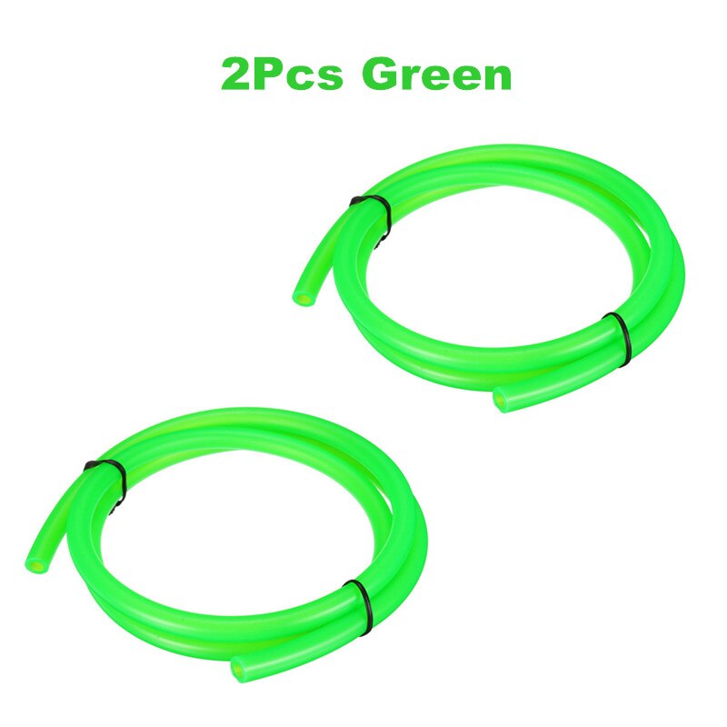 2Pcs 1M Motorcycle Motorbike Fuel Hose Line Petrol Gas Oil Hose Pipe Tube ATV Mini Moto Dirt Pit Bike For Honda Yamaha Suzuki: 2Pcs Green