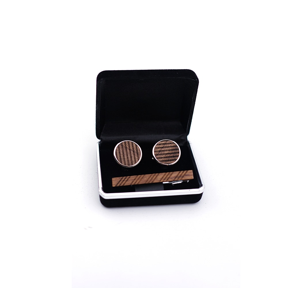 Pince à cravate en bois de pour hommes, pour hommes, ensemble de bijoux