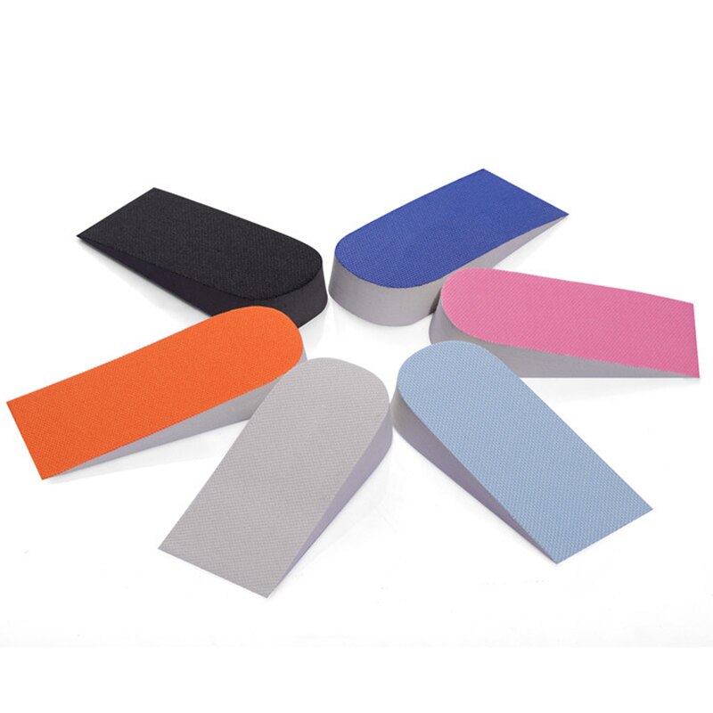 1 paire unisexe 2.5cm hauteur augmenter semelles semelles de chaussures demi semelle intérieure augmenter talon insérer chaussures de sport coussin aléatoire