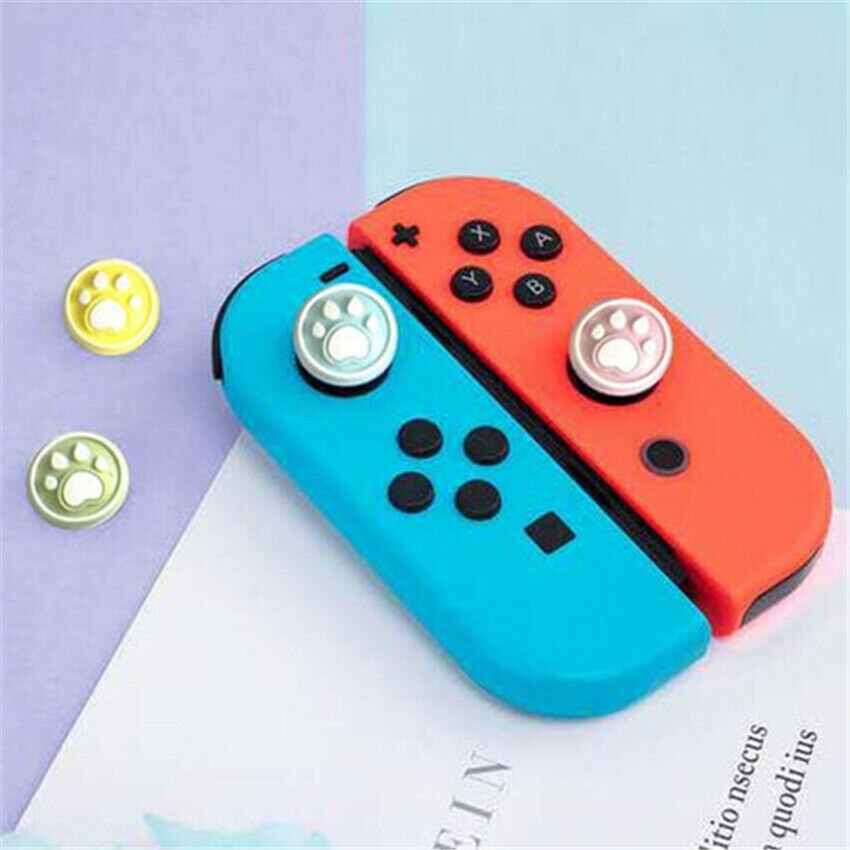 4pcs Cat Dog paw Joystick Thumb Paws Grip Cover Caps for Nintendo /switch /Joycon for Controller Gamepad Thumbstick Case