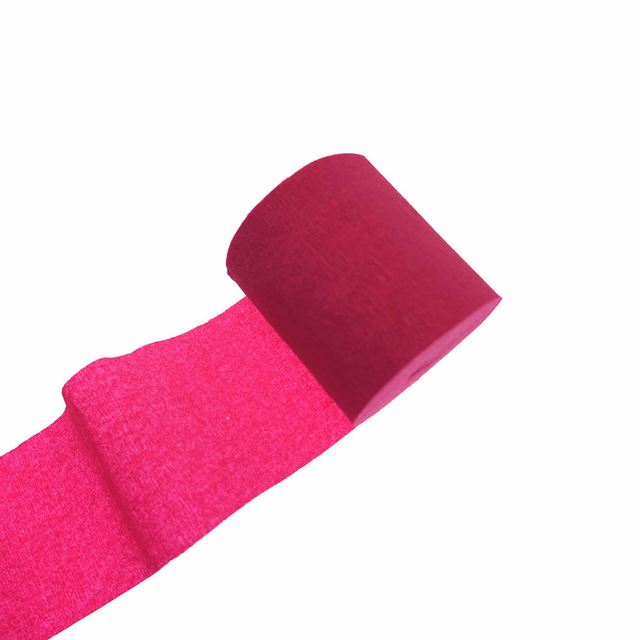 4.5cm*10m Crepe Paper Streamers Paper Garland Backdrops For Wedding Birthday Baby Shower Party DIY Decoration Pinata Material: rose red