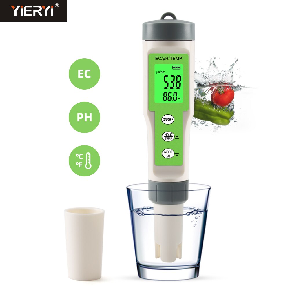 Digital TDS EC Temp PH Meter Water Tester Monitor High Accuracy Measurement with ATC for Aquarium Pool Drinking Water
