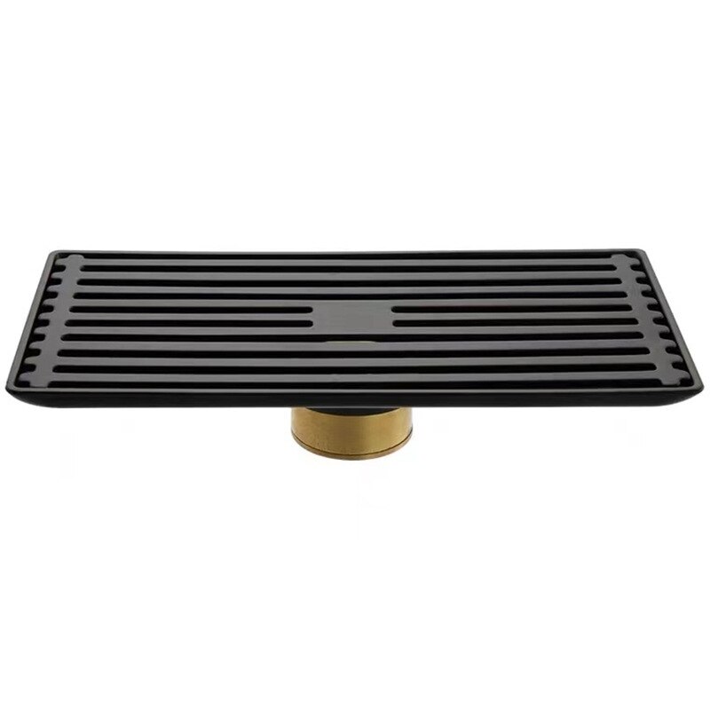 Thickened Stainless Steel Floor Drain Solid Large Displacement Strip Bathroom Hotel Rectangular Floor Drain