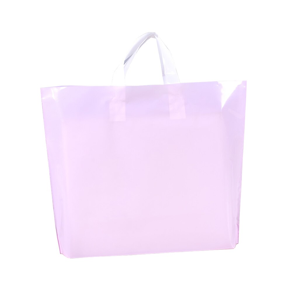 5Pcs Plastic Merchandise Bags With Handles Retail Clothing Shopping Bags Reusable Bags Boutique Bags Take Out Bags: Lavender