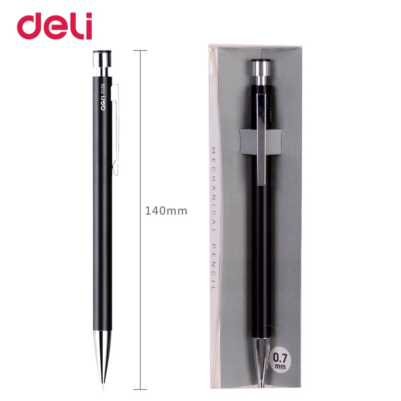 Deli Stationary pencil cute Metal Mechanical Pencil Cartoons Drawing Picture Draw Pencil 4 color 0.5mm 0.7mm pencils