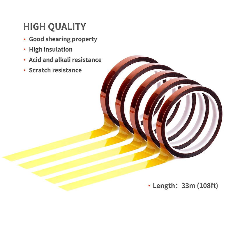 1 pz larghezza 3-200mm calore BGA isolamento termico poliimmide isolante nastro adesivo ad alta temperatura scheda di stampa 3D proteggere
