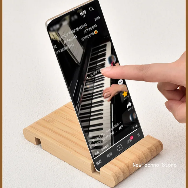 Estantes universales de madera maciza para teléfono móvil, soporte de escritorio Simple para teléfono móvil, tableta, PC, lector electrónico, soporte portátil para teléfono móvil