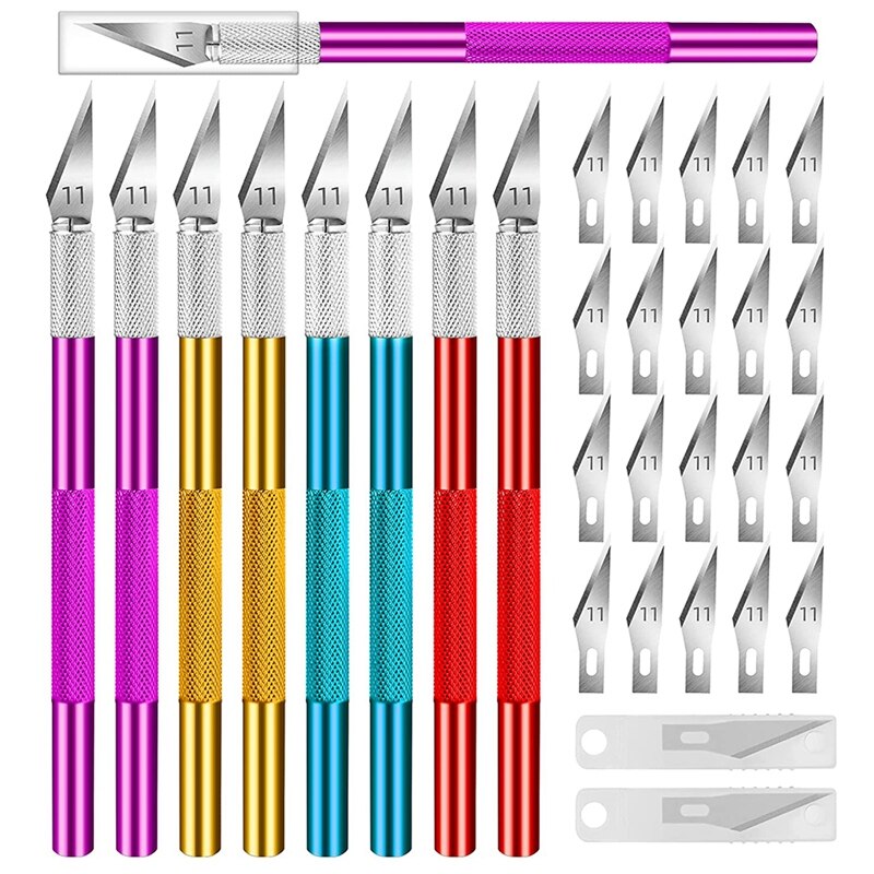 Hobby Knife Craft Knife Art Knife Precision Knife 36 Pack With 16 Sharp Hobby Knives And 20 Spare Hobby Knife Blades