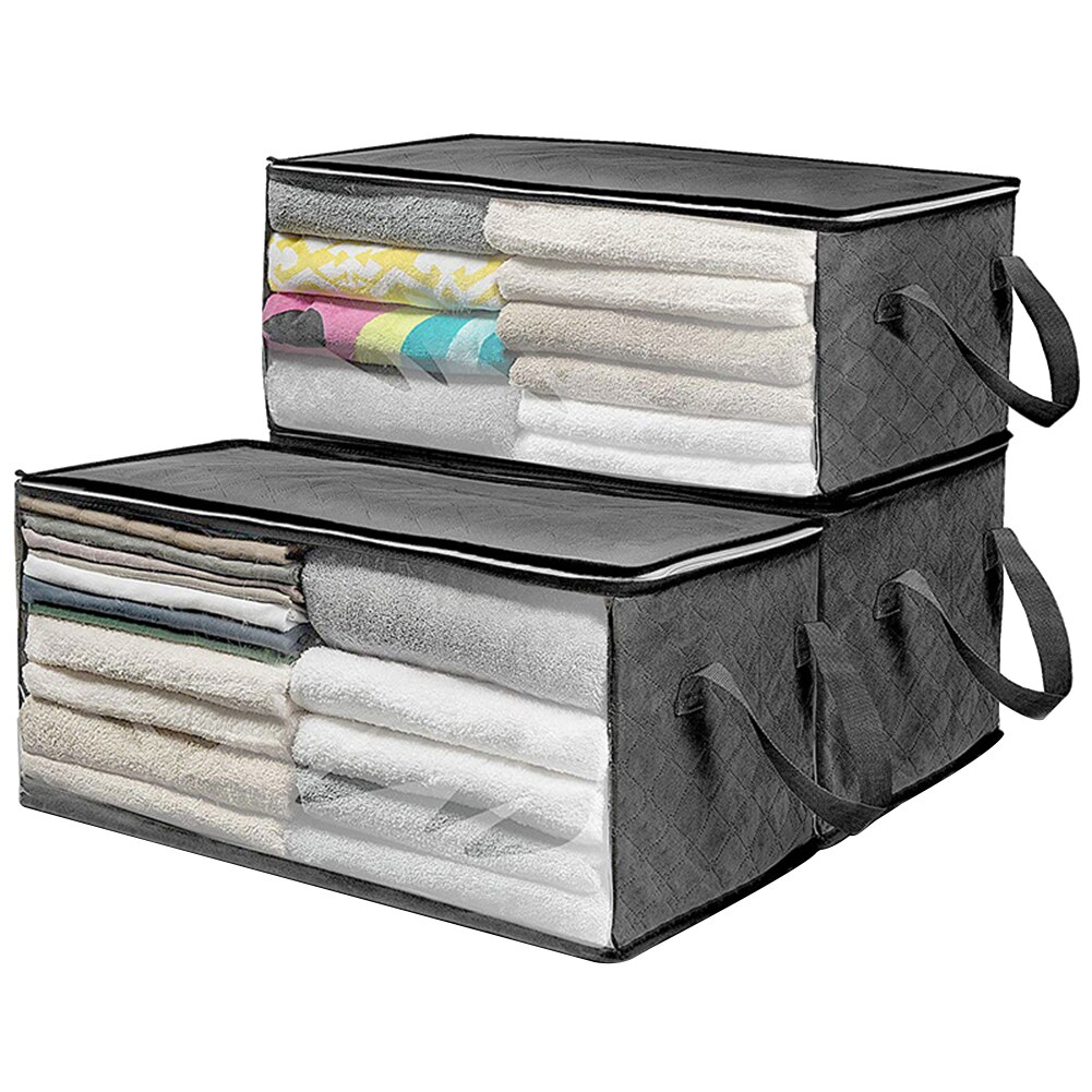 1 stk tøj garderobe organisator taske tøj tæppe quilt skabsboks taske hjem sammenfoldelig opbevaring organisation vask fugttæt
