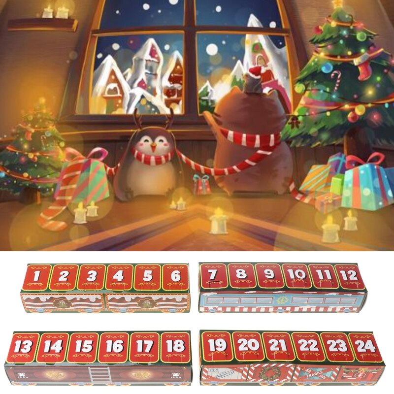 Train en papier elfe de noël, jouets de dessin animé, décorations, pour enfants