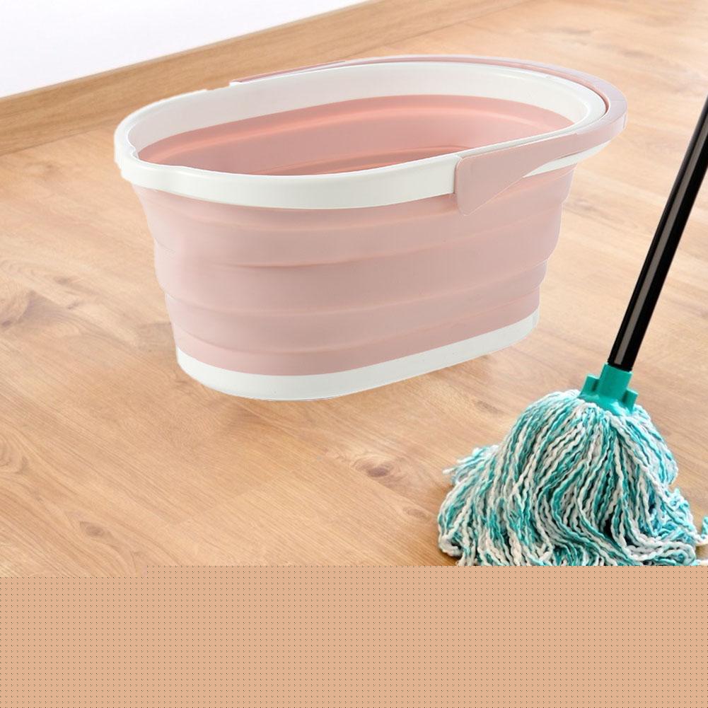 1PC Folding Bucket With Handle Thickened Foldable Mop Bucket Portable for Bathroom Home Cleaning Bucket Household Cleaning Tool