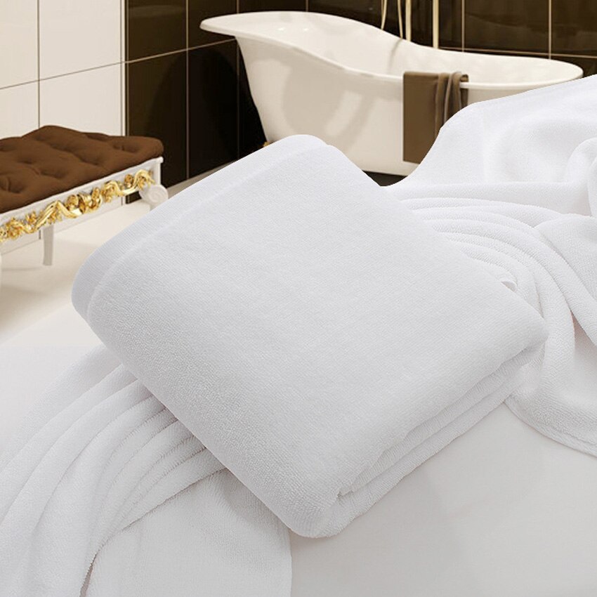 Hvid stort badehåndklæde bomuld tykke håndklæder hjem badeværelse hotel voksne børn badhanddoek toalha de banho serviette de bain
