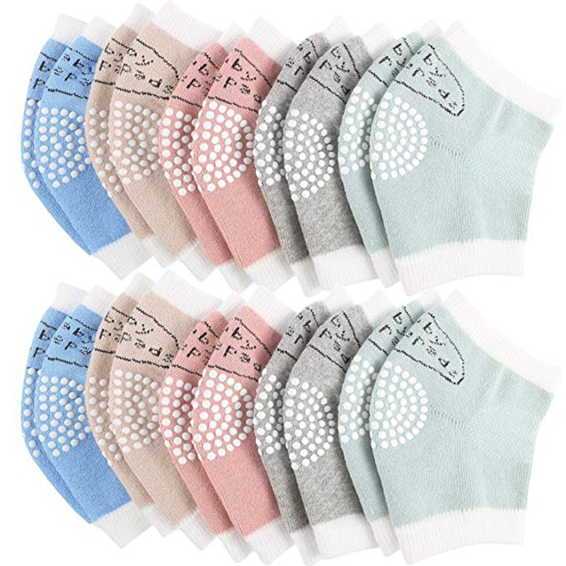 10 pares de rodilleras y coderas antideslizantes para gatear para bebés Unisex, calentador de piernas para bebés, cubierta protectora de seguridad para bebés pequeños, corta K