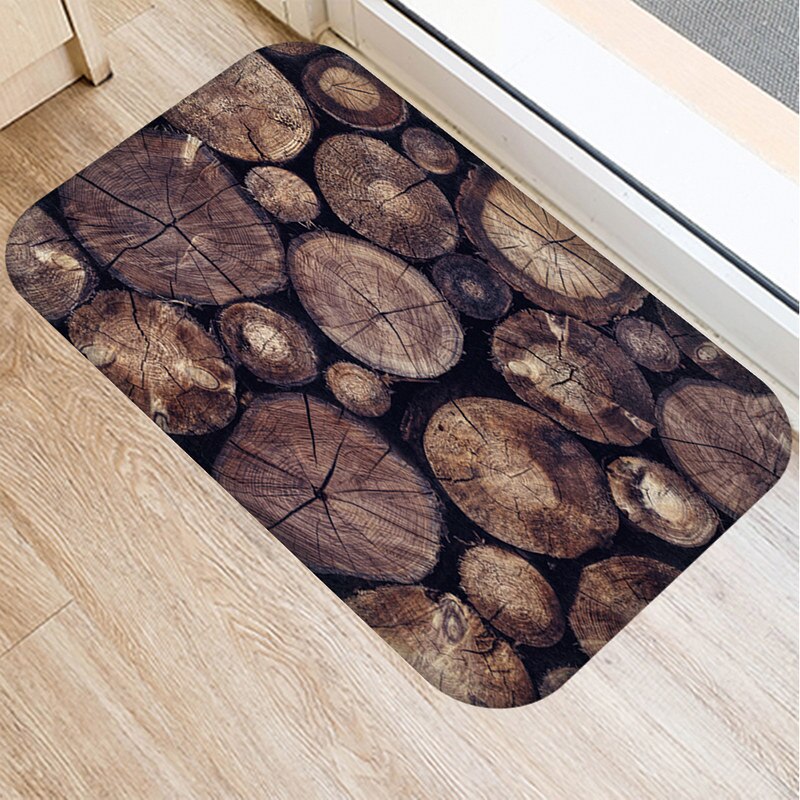 Wald Kokosnuss Baum Anti-Unterhose Fußmatt Küche Eingang Tür matt Wildleder Samt Teppich Gummi Bunte drinnen Boden Matten Teppich 48245: 2DD-48245-001