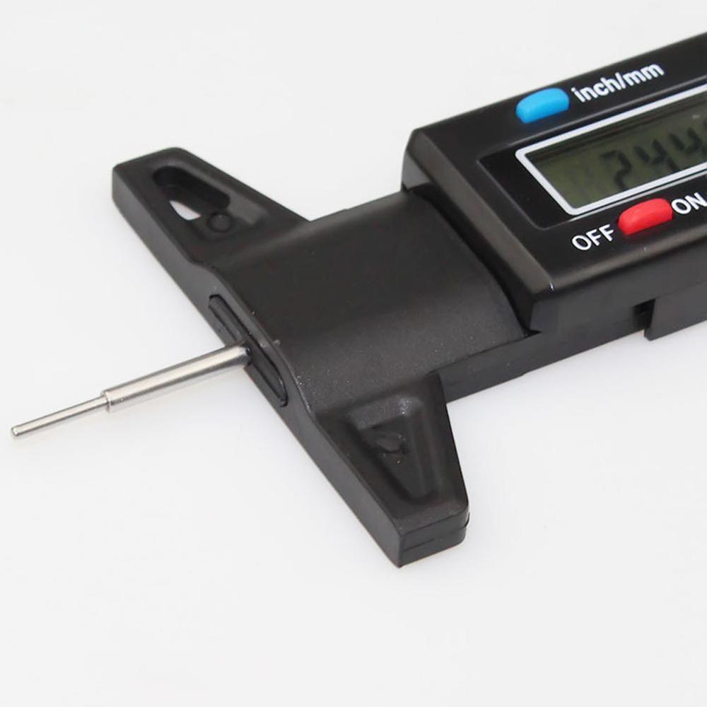 Black Digital Tire Tread Depth Gauge Meter Measurer For Cars Trucks Tread LCD Tester Tire 0-25.4mm Checker Display A6V3