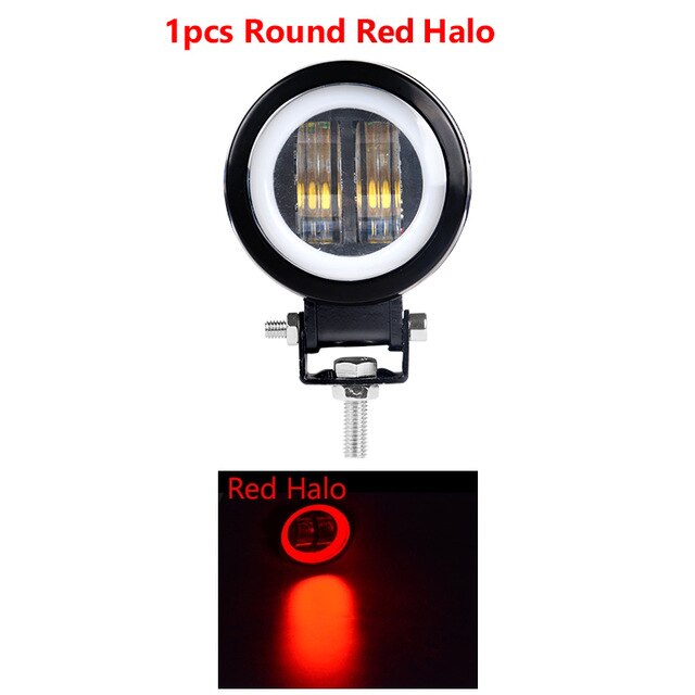 Motorfiets Auto Led Licht Motorbike Led Indicator 6500K Wit Blauw Rood Roestvrij Staal Met Schroeven: Red