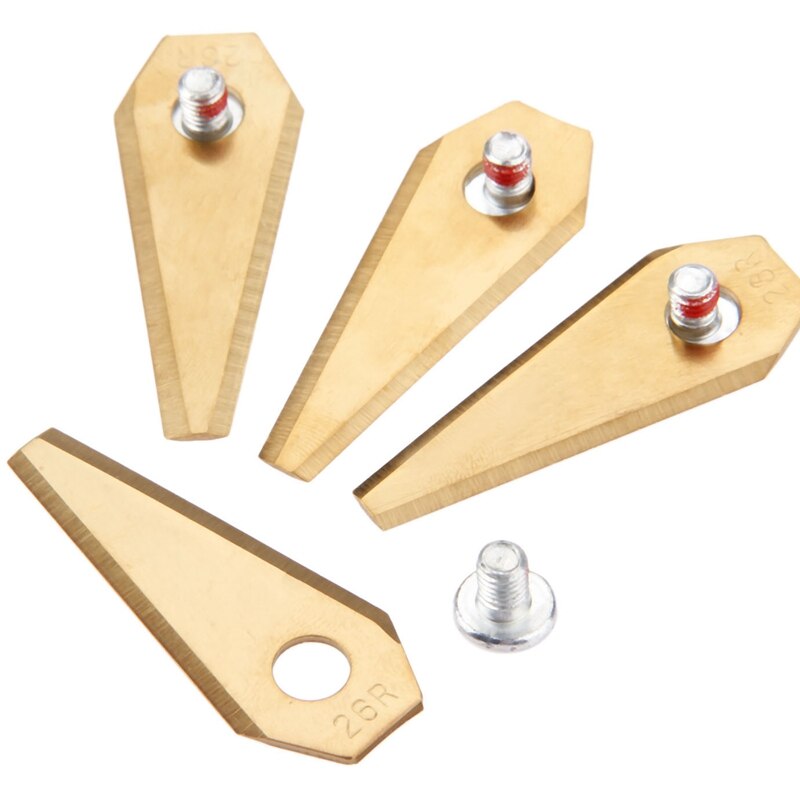 30Pcs Golden Robot Maaier Vervanging Blade Geschikt Voor Indego Maaier Blade Met Schroef Trimmer Accessoires Tuingereedschap