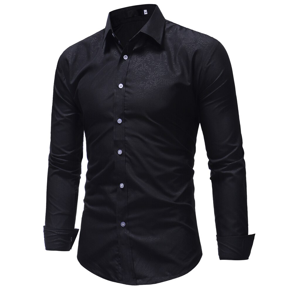 Mode Mannen Shirt Lange Mouw Camisas Para Hombre -kleding Shirt Heren Casual Slim Fit Camisa Hombre Cool mannen