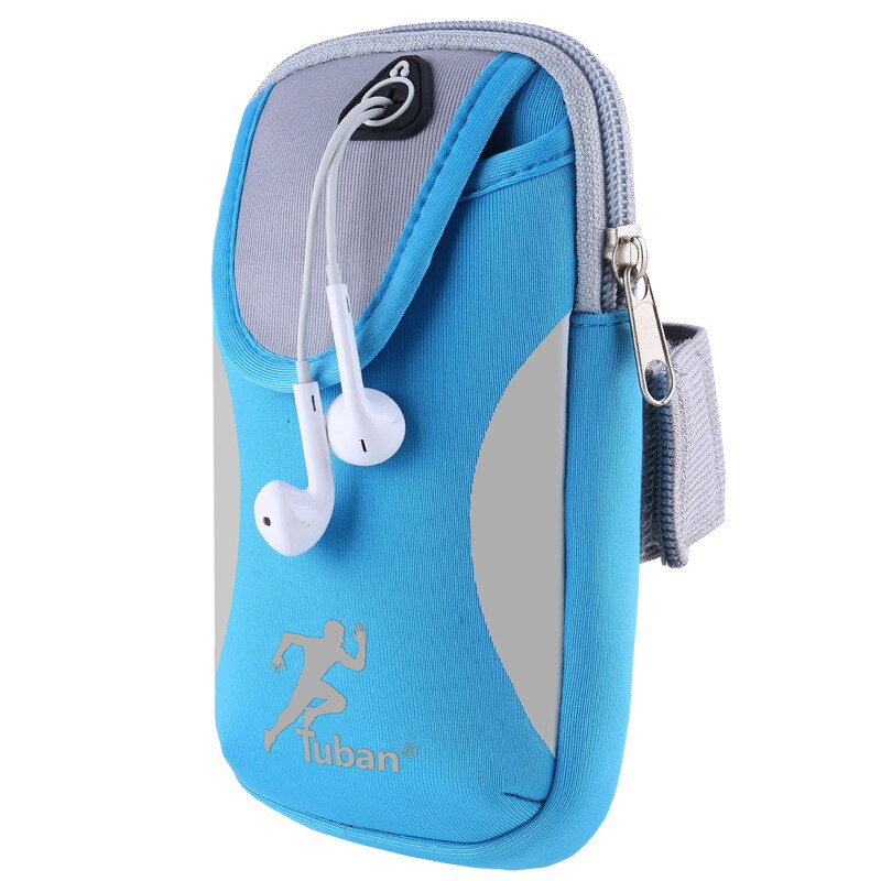 Brazalete para correr, funda para deportes al aire libre, soporte Universal para teléfono móvil, bolsa de brazo para teléfono con orificio para auriculares, correa elástica