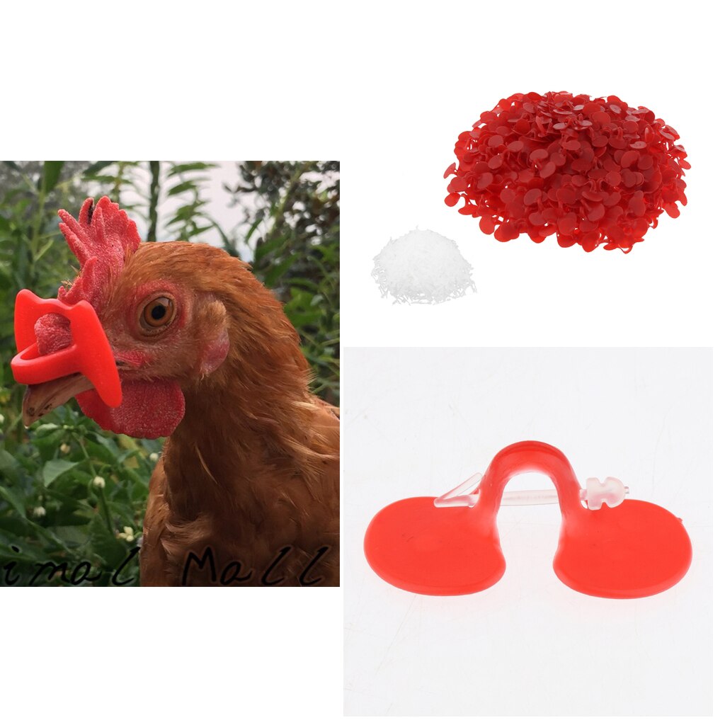 500x Chicken Glasses Chicken Pheasant Anti-pecking Glasses Poultry Supplies