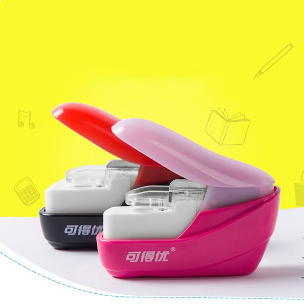 1Pcs No Nails No Staples Stapling Machine Mini Cute Book Stapleless Stapler Paper Stapling Stapler Without Staple Stapler