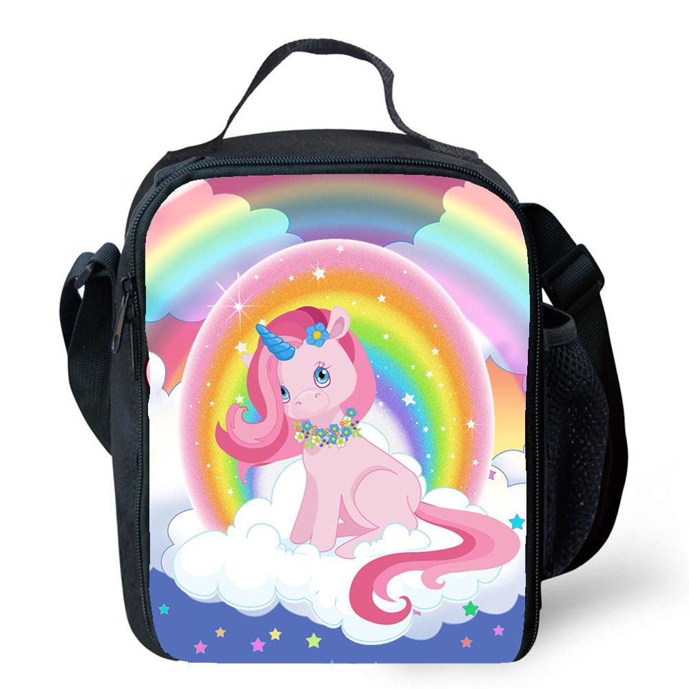 Hello Unicorn Lunch Bag Oxford Food Preservation Organizer Picnic Lunch Bags Fresh Fruit Insulation Pouch Cooler for Kids girls: 5