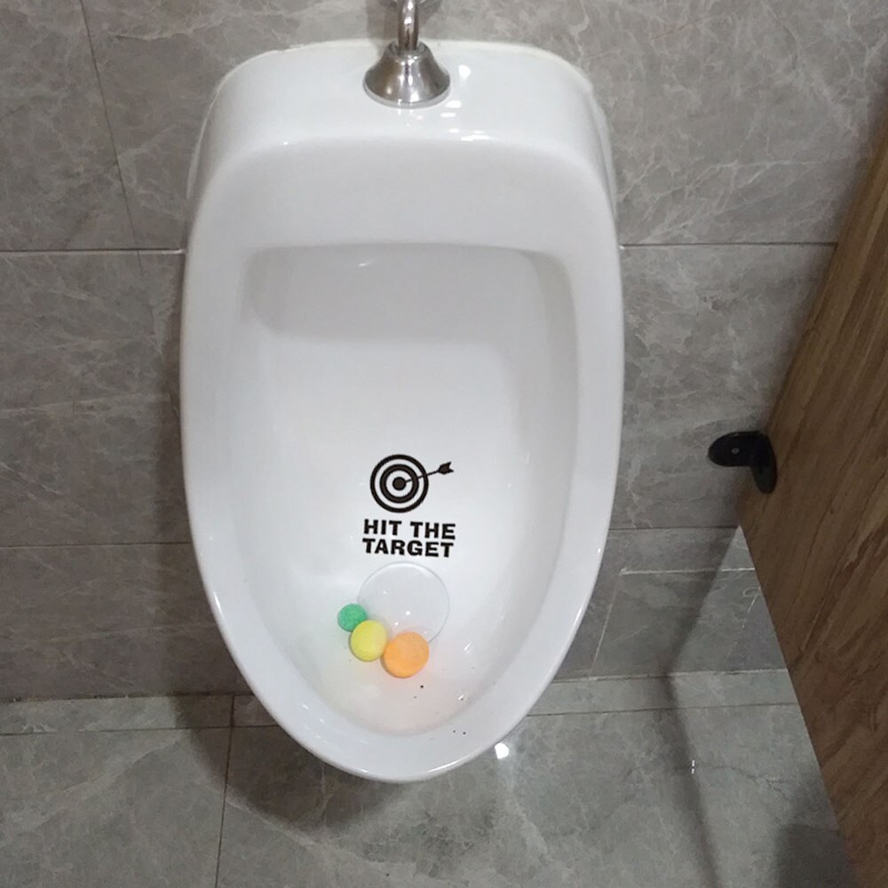 Toilet Seat Sticker Hit The Target Sticker DIY Arrow Target Toilet Decal Art Letters Removable Waterproof Home Bathroom Decal