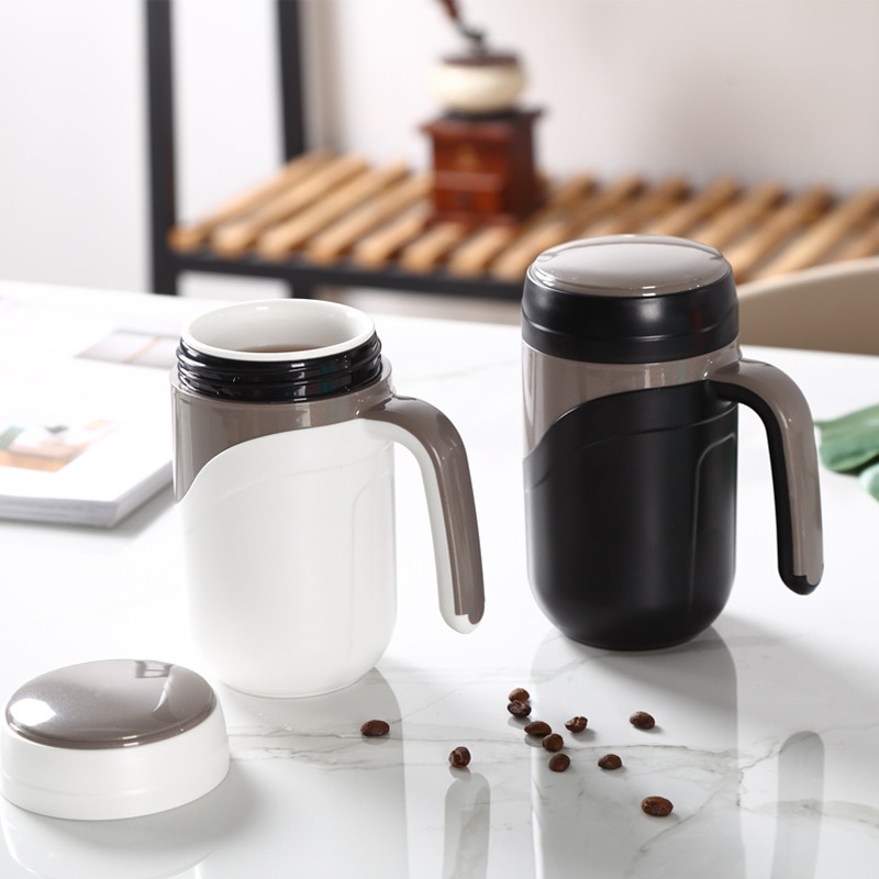 Termo de cerámica a prueba de fugas para uso en el hogar, taza de café aislante, para oficina, té, con mango, 380ml