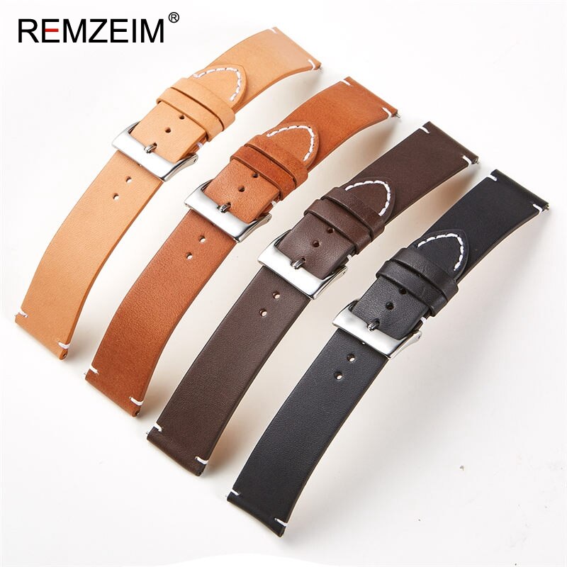 18 20 22 24mm urrem i kalveskind til amazfit huawei gt galaxy ur 42 46mm gear  s3 urrem quick release