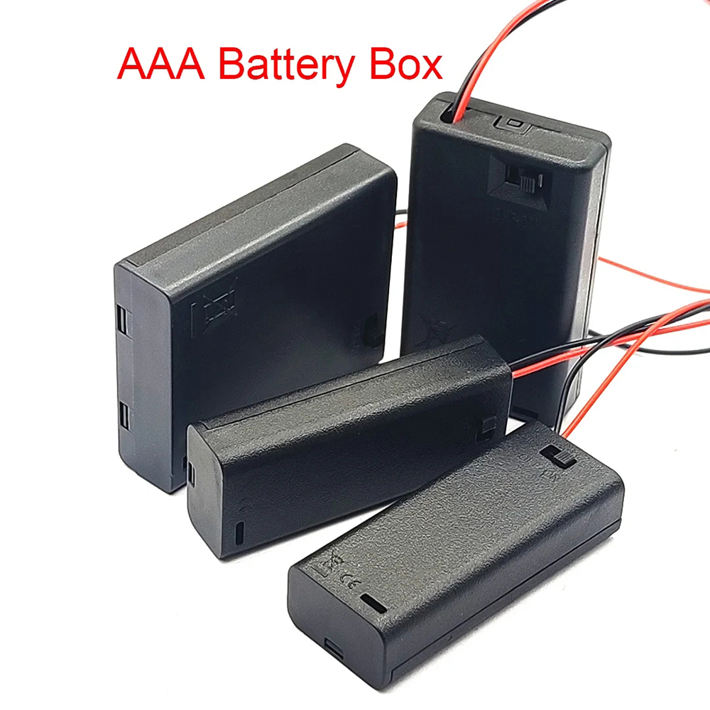 AAA Batterijhouder Case Box 2 3 4 Slots DIY Battery Box DIY Batterij Container Case Schakelaar Draadlood voor 1.2V/1.5V AAA Batterij