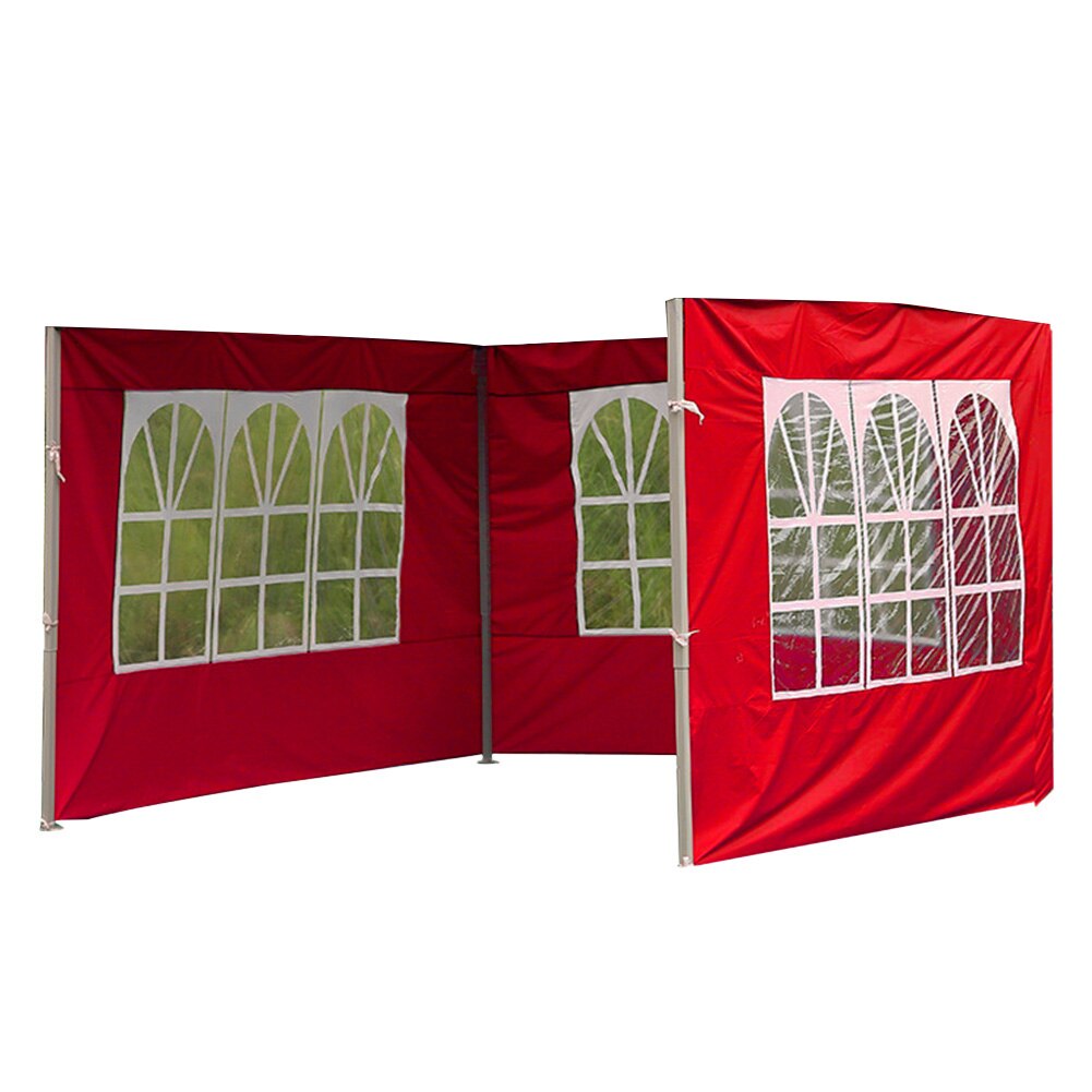 Panneau latéral réutilisable de Gazebo pliant la tente extérieure imperméable coupe-vent imperméable de tissu d'oxford de paroi latérale d'accessoires durables portatifs: Red 9meters 2