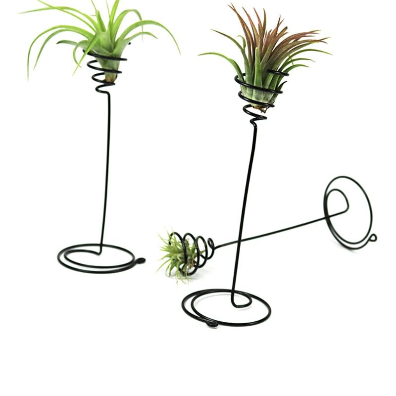 Black Iron Air Pineapple Base Plant Flower Pot Rack Holder Home Balcony Garden Decor Supplies Landscape Accessories