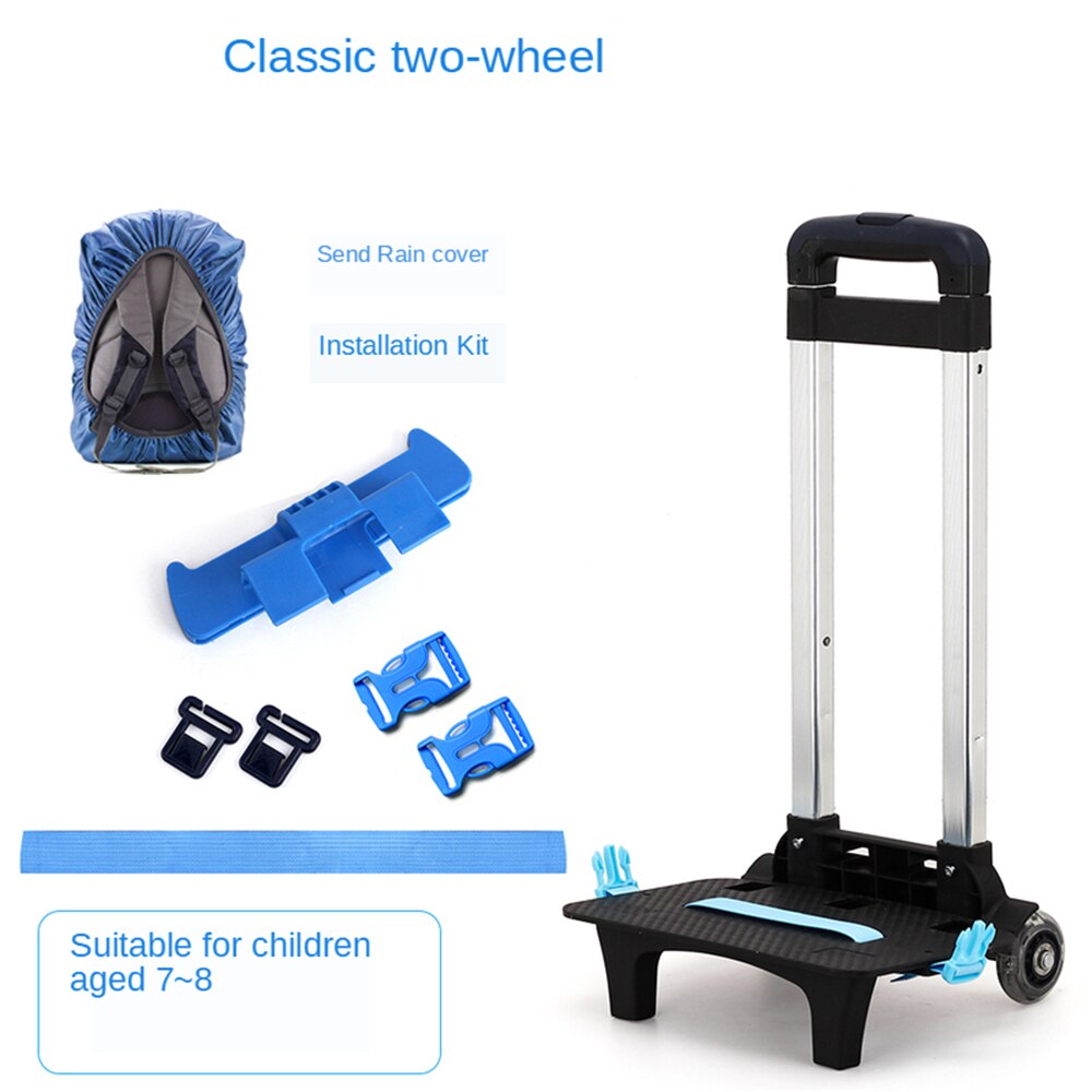 B-LIFE Folding School Bag Trolley Dolly Cart Student Backpack with Rolling Wheels Portable Luggage Cart Perfect for Childen: O1