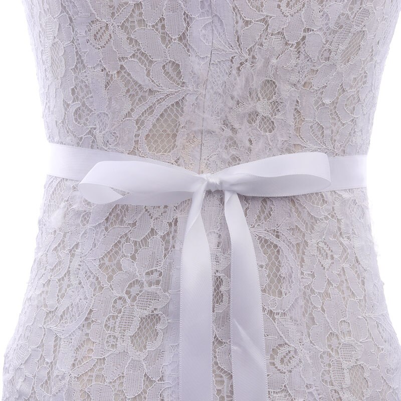 MissRDress Handgemachte Perlen Hochzeit Gürtel Gold Kristall Braut Gürtel Strass Perlen Braut Schärpe Für Hochzeit Acessories JK885: rein Weiß